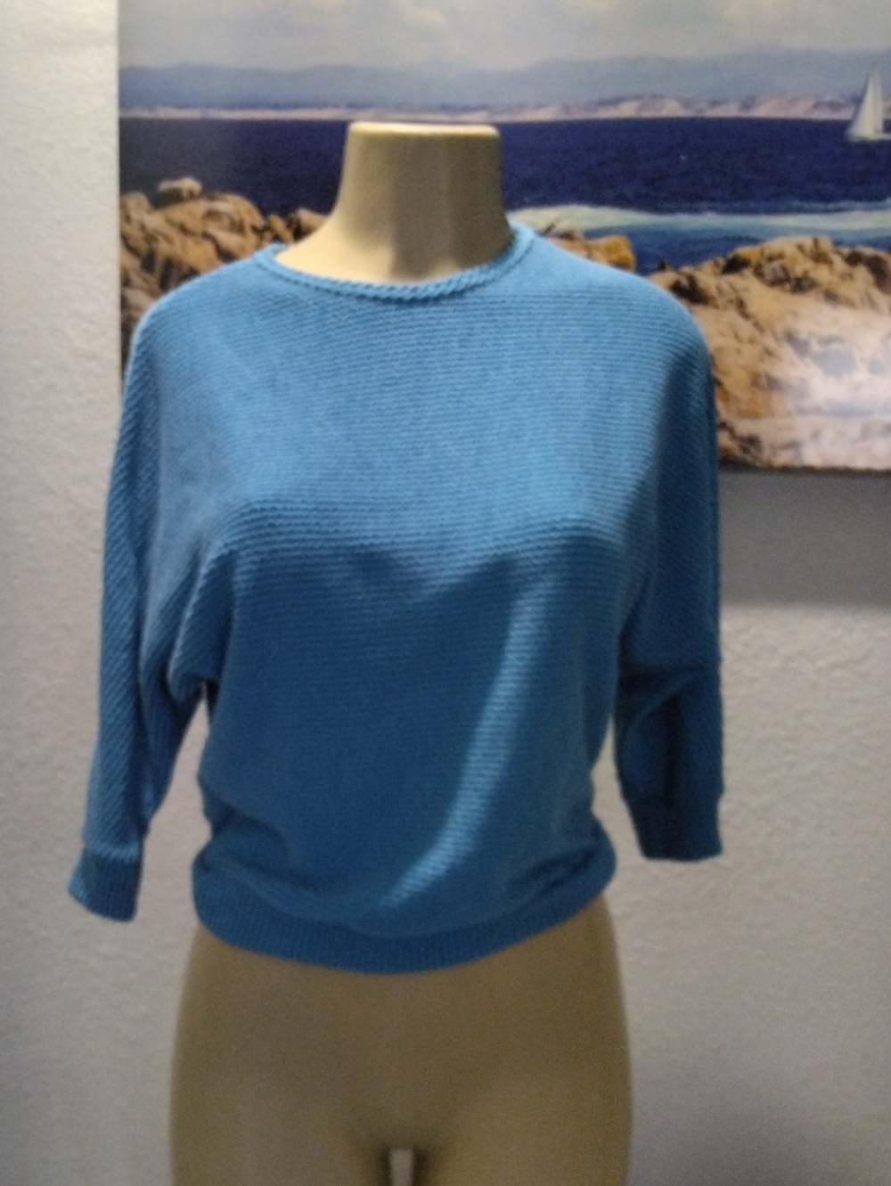 Lightweight Sky Blue Women's Crewneck Sweater